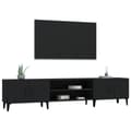 Miniatyrbillede 4 af 10: vidaXL tv-bord 180x31,5x40 cm konstrueret træ sort