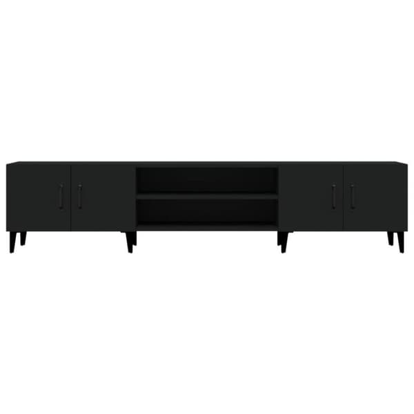 vidaXL tv-bord 180x31,5x40 cm konstrueret træ sort