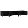 Miniatyrbillede 7 af 10: vidaXL tv-bord 180x31,5x40 cm konstrueret træ sort
