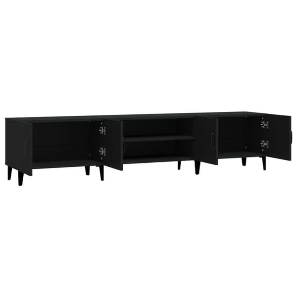 vidaXL tv-bord 180x31,5x40 cm konstrueret træ sort