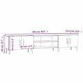 Miniatyrbillede 10 af 10: vidaXL tv-bord 180x31,5x40 cm konstrueret træ sort