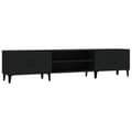 Miniatyrbillede 1 af 10: vidaXL tv-bord 180x31,5x40 cm konstrueret træ sort