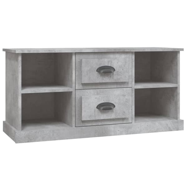 vidaXL tv-bord 99,5x35,5x48 cm konstrueret træ betongrå