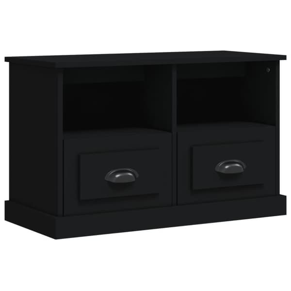 vidaXL TV-taso musta 80x35x50 cm tekninen puu