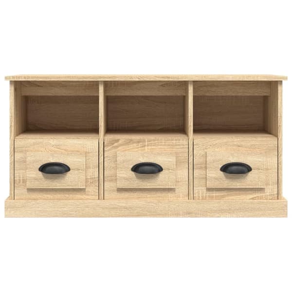 vidaXL tv-bord 100x35x50 cm konstrueret træ sonoma-eg