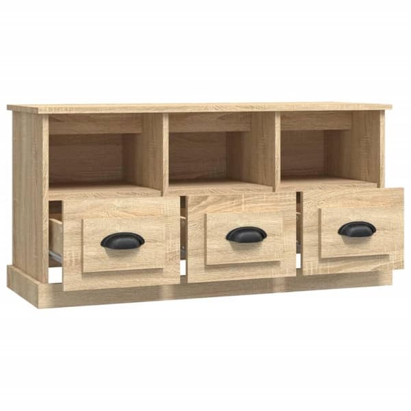 vidaXL tv-bord 100x35x50 cm konstrueret træ sonoma-eg