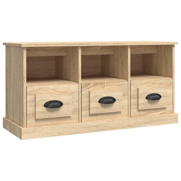 vidaXL tv-bord 100x35x50 cm konstrueret træ sonoma-eg