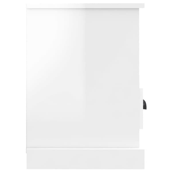 vidaXL tv-bord 80x35x50 cm konstrueret træ hvid højglans