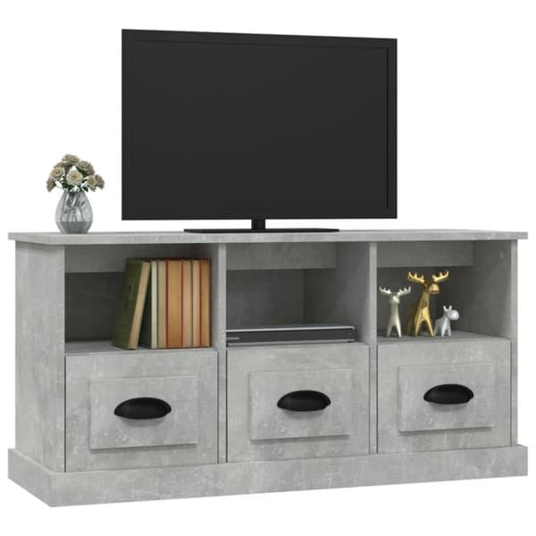 vidaXL tv-bord 100x35x50 cm konstrueret træ betongrå