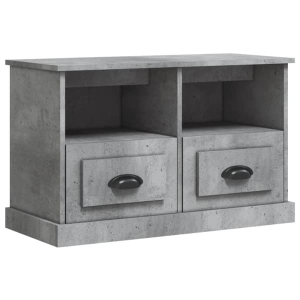 vidaXL TV-benk betonggrå 80x35x50 cm konstruert tre