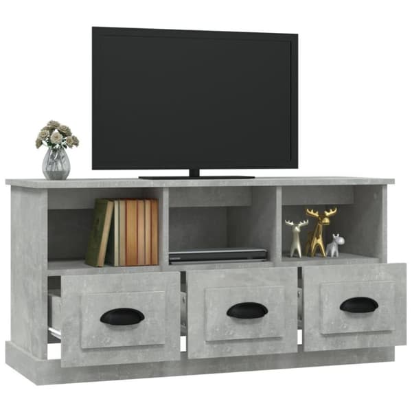 vidaXL TV-benk betonggrå 100x35x50 cm konstruert tre