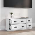 Miniatyrbild 3 av 10: vidaXL TV-skåp vit 100x35,5x45 cm konstruerat trä