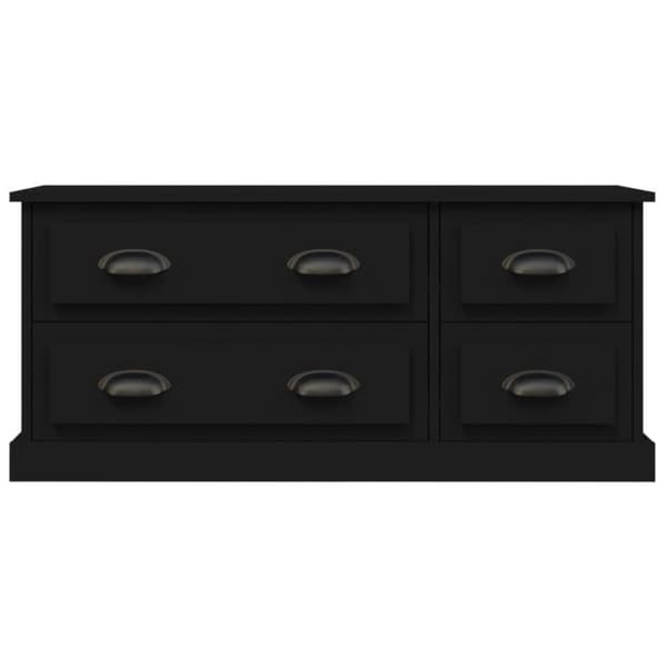 vidaXL tv-bord 100x35,5x45 cm konstrueret træ sort