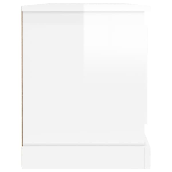 vidaXL tv-bord 100x35,5x45 cm konstrueret træ hvid højglans