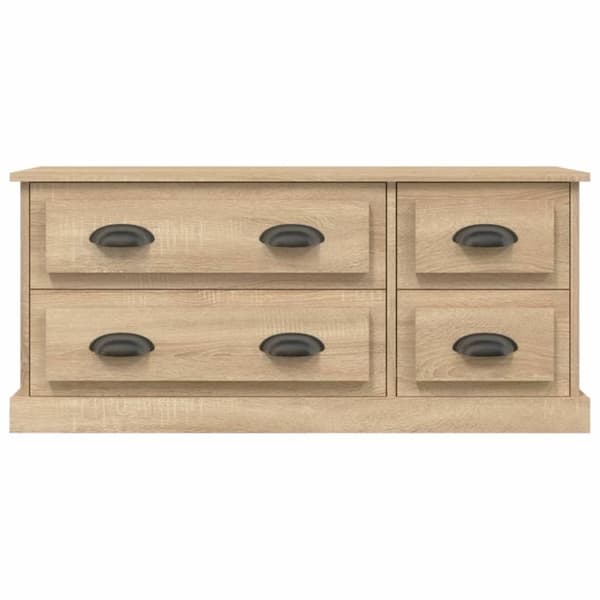vidaXL tv-bord 100x35,5x45 cm konstrueret træ sonoma-eg