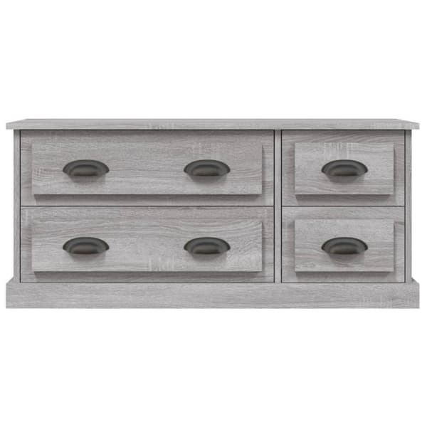 vidaXL tv-bord 100x35,5x45 cm konstrueret træ grå sonoma-eg