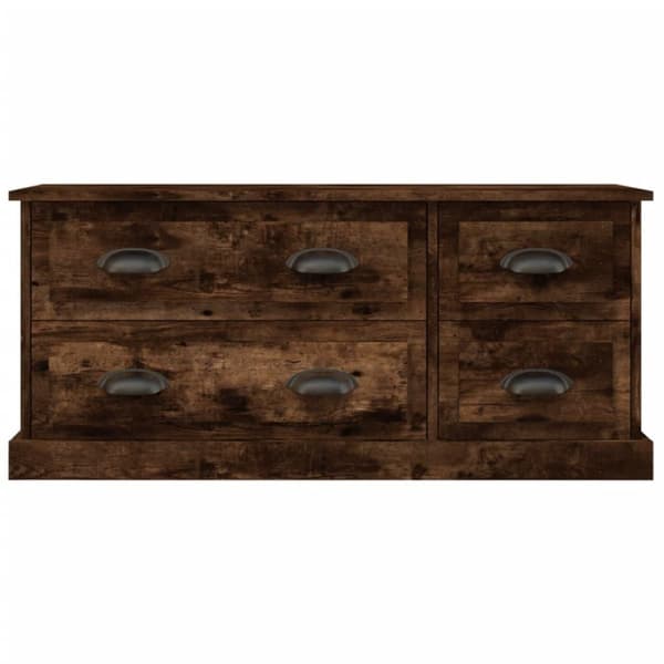 vidaXL tv-bord 100x35,5x45 cm konstrueret træ røget egetræsfarve