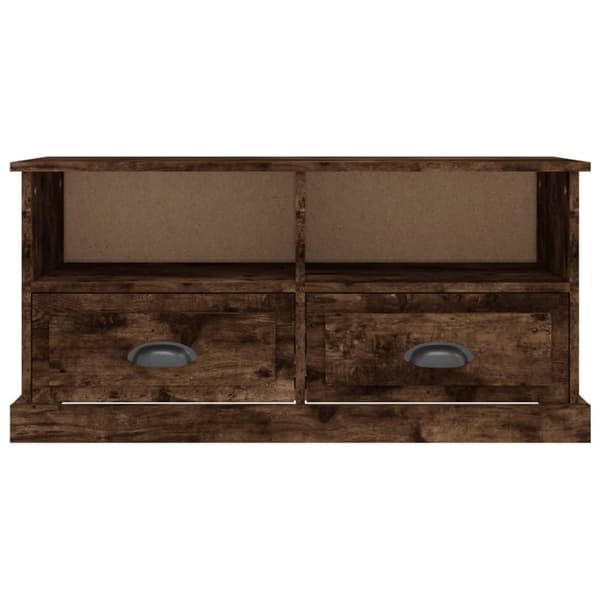 vidaXL tv-bord 93x35,5x45 cm konstrueret træ røget egetræsfarve