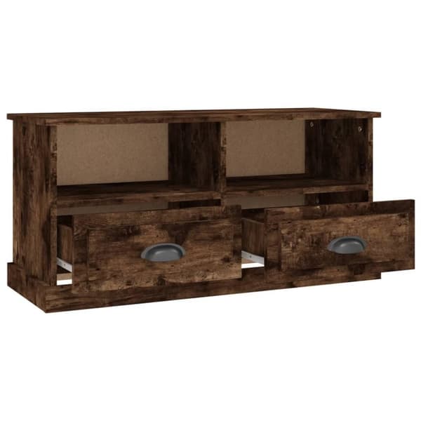 vidaXL tv-bord 93x35,5x45 cm konstrueret træ røget egetræsfarve