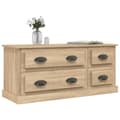 Miniatyrbilde 4 av 10: vidaXL TV-benk sonoma eik 100x35,5x45 cm konstruert tre