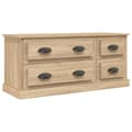 Miniatyrbilde 1 av 10: vidaXL TV-benk sonoma eik 100x35,5x45 cm konstruert tre