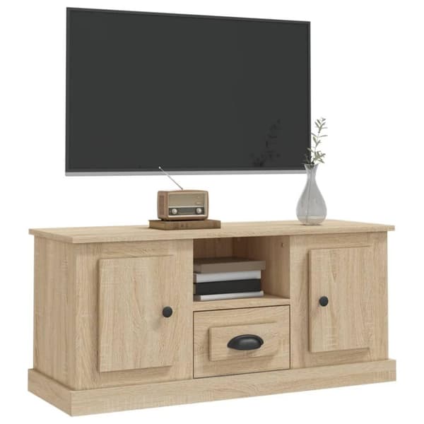 vidaXL TV-benk sonoma eik 100x35,5x45 cm konstruert tre