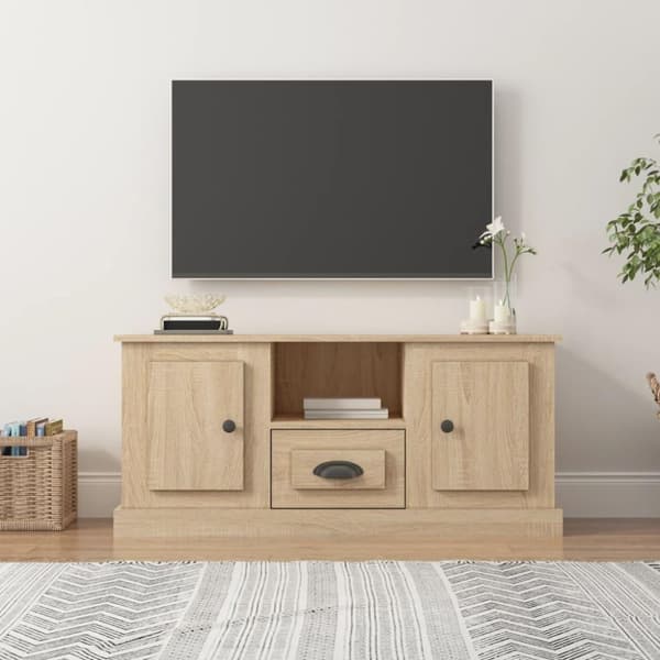 vidaXL TV-benk sonoma eik 100x35,5x45 cm konstruert tre