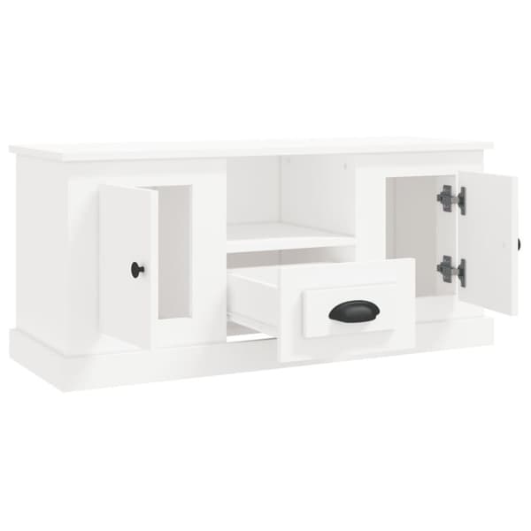 vidaXL TV-benk hvit 100x35,5x45 cm konstruert tre