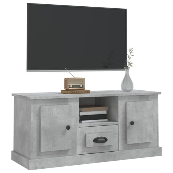 vidaXL TV-benk betonggrå 100x35,5x45 cm konstruert tre