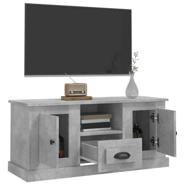 vidaXL TV-benk betonggrå 100x35,5x45 cm konstruert tre