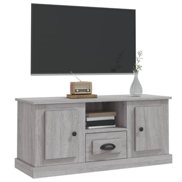 vidaXL Tv-bänk grå sonoma 100x35,5x45 cm konstruerat trä