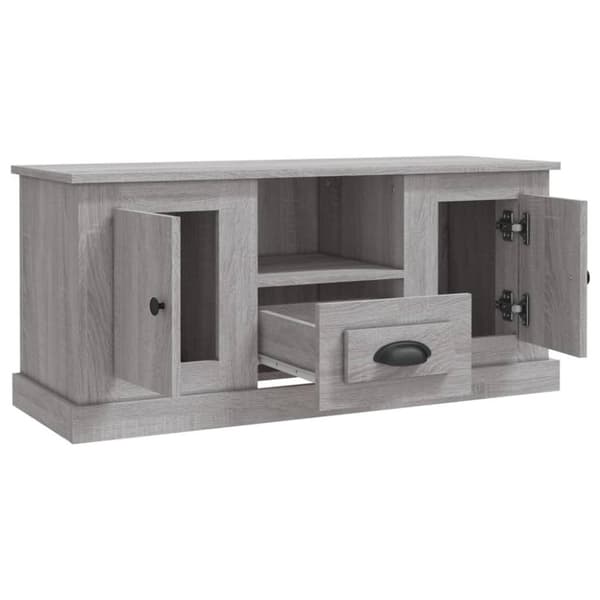 vidaXL Tv-bänk grå sonoma 100x35,5x45 cm konstruerat trä