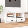 Miniatyrbilde 3 av 10: vidaXL TV-benk høyglans hvit 93x35,5x45 cm konstruert tre