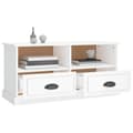 Miniatyrbilde 5 av 10: vidaXL TV-benk høyglans hvit 93x35,5x45 cm konstruert tre