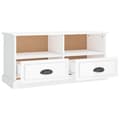 Miniatyrbilde 8 av 10: vidaXL TV-benk høyglans hvit 93x35,5x45 cm konstruert tre