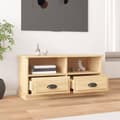 Miniatyrbilde 3 av 10: vidaXL TV-benk sonoma eik 93x35,5x45 cm konstruert tre