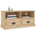 Miniatyrbilde 4 av 10: vidaXL TV-benk sonoma eik 93x35,5x45 cm konstruert tre