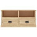 Miniatyrbilde 6 av 10: vidaXL TV-benk sonoma eik 93x35,5x45 cm konstruert tre