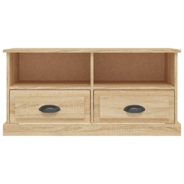 vidaXL TV-benk sonoma eik 93x35,5x45 cm konstruert tre