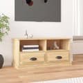 Miniatyrbilde 2 av 10: vidaXL TV-benk sonoma eik 93x35,5x45 cm konstruert tre