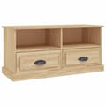 Miniatyrbilde 1 av 10: vidaXL TV-benk sonoma eik 93x35,5x45 cm konstruert tre