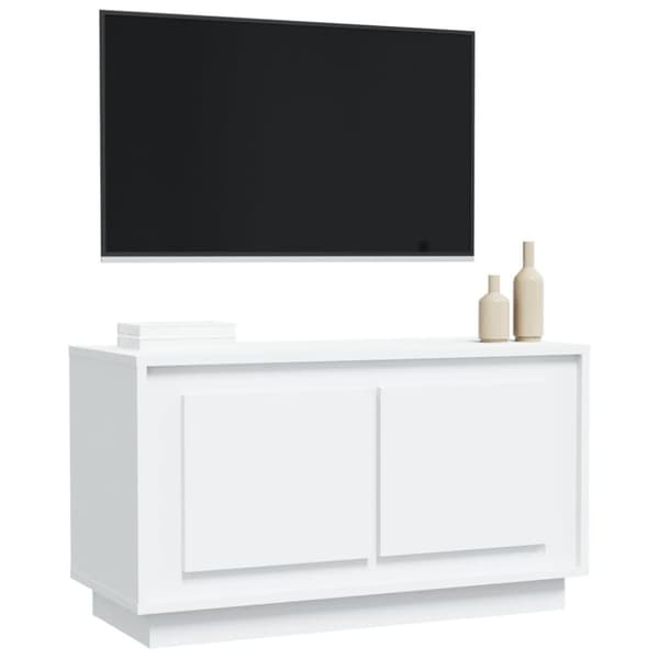 vidaXL tv-bord 80x35x45 cm konstrueret træ hvid