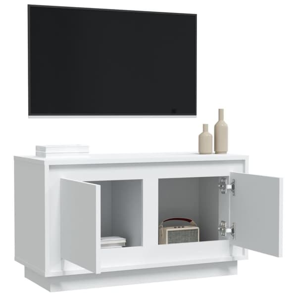 vidaXL tv-bord 80x35x45 cm konstrueret træ hvid