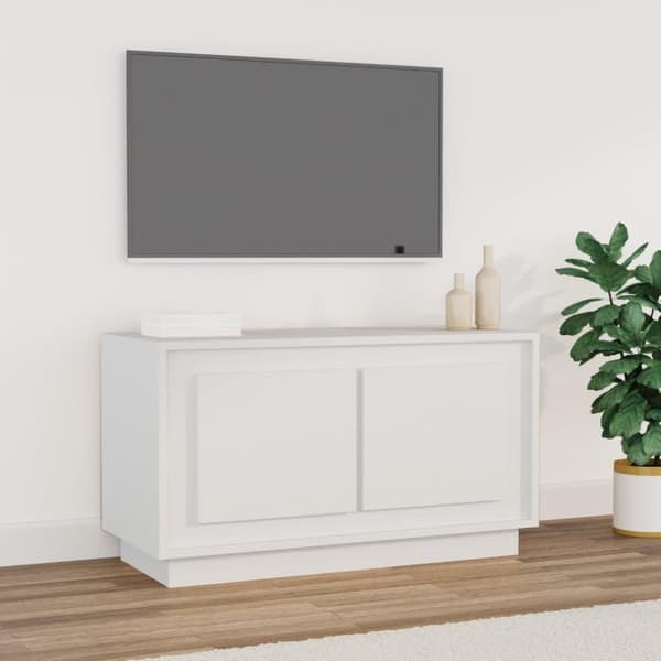 vidaXL tv-bord 80x35x45 cm konstrueret træ hvid