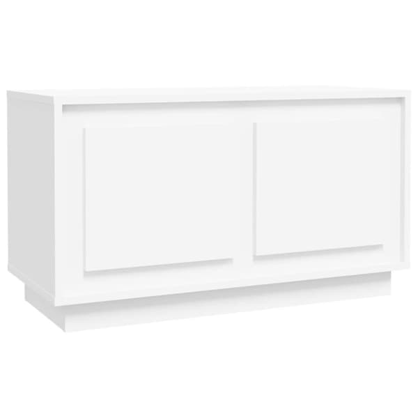 vidaXL TV-benk hvit 80x35x45 cm konstruert tre