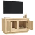Miniatyrbild 5 av 10: vidaXL TV-skåp sonoma-ek 80x35x45 cm konstruerat trä