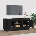 Miniatyrbild 3 av 10: vidaXL Tv-bänk svart 102x35x45 cm konstruerat trä