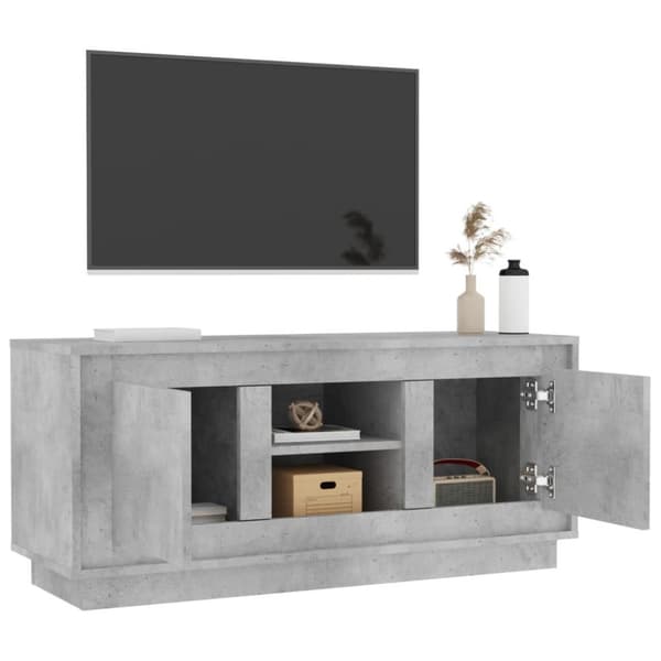 vidaXL Tv-bänk betonggrå 102x35x45 cm konstruerat trä