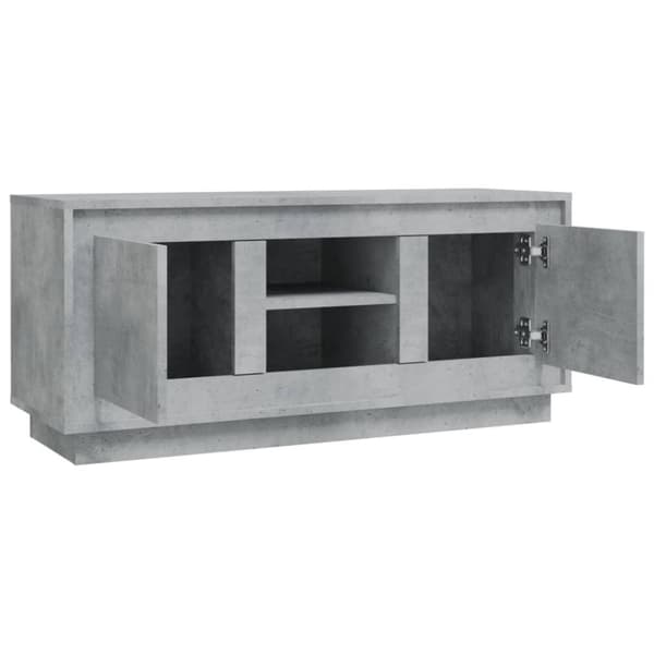vidaXL Tv-bänk betonggrå 102x35x45 cm konstruerat trä