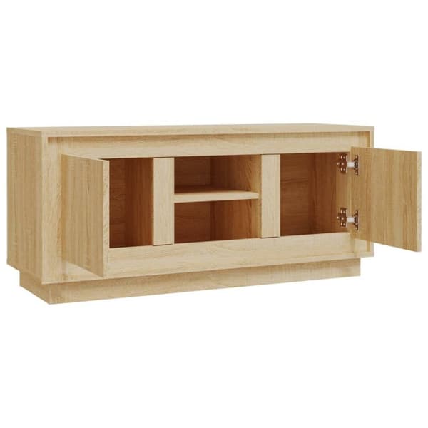 vidaXL TV-benk sonoma eik 102x35x45 cm konstruert tre